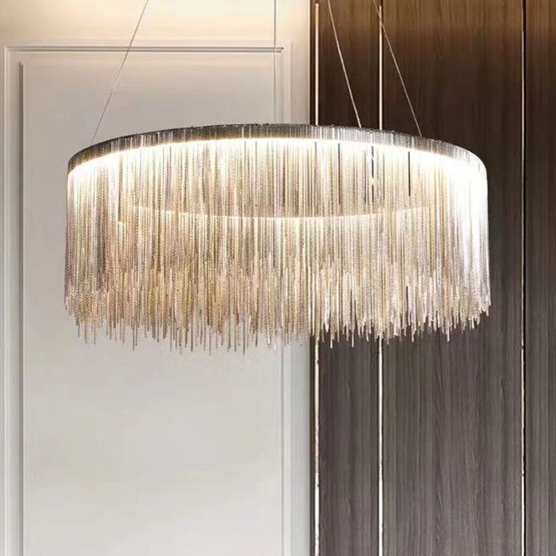 Illuminazione a soffitto circolare Postmodern Alluminio Soggiorno Lampada Lampone LEDELIER