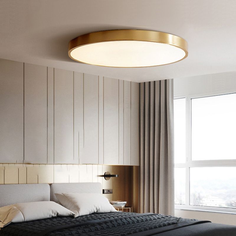 Round 1-Light Flush Mount Ceiling Light Modern Style Acrylic Led Flush Mount