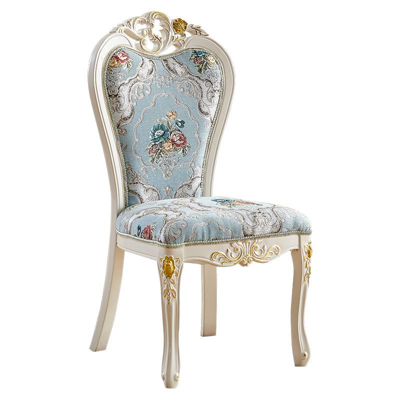 Victorian Dining Room Chair with 4 Wood Legs Parsons Chair for Home Use