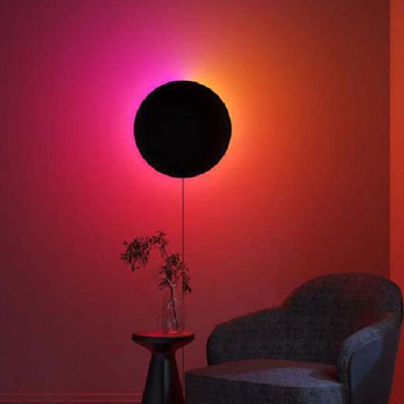 Metal Round Wall Mounted Light Modern Style 1 Light Wall Light Sconces