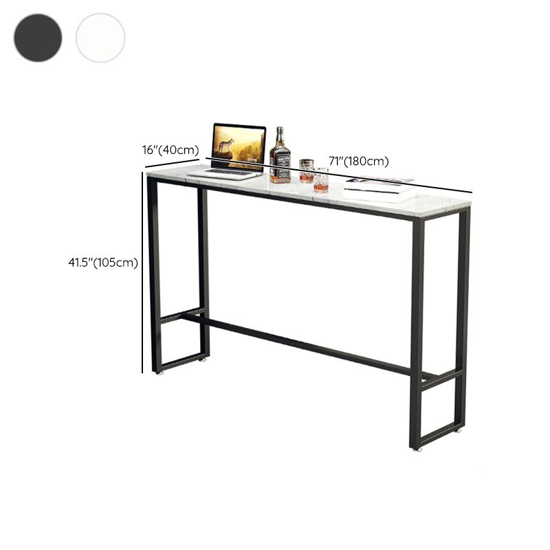 Modern Style Pub Dining Set 1/4 Pieces Rectangle Marble Counter Set