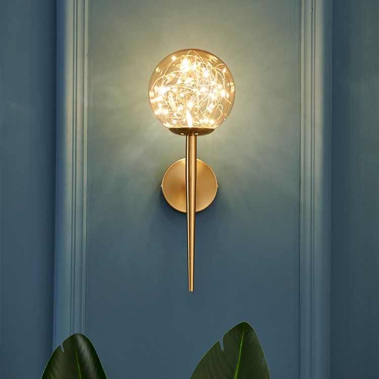 Kugelform Glaswand Licht moderner Stil 1 Leicht Wandhalterung Licht