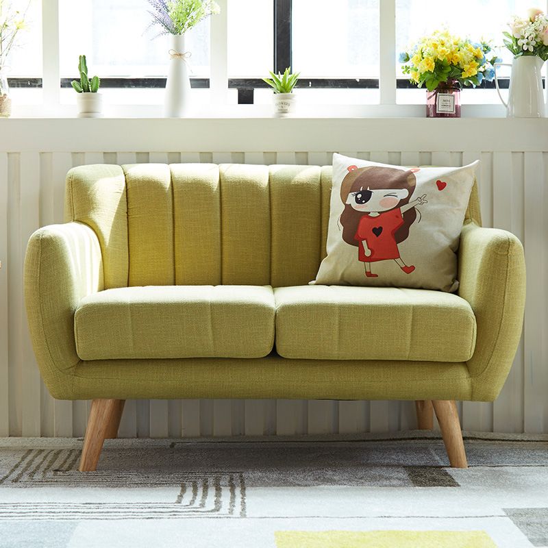 Poolse afwerking Biscuit Back Sofa Square Arm Bank voor woonkamer en thuis