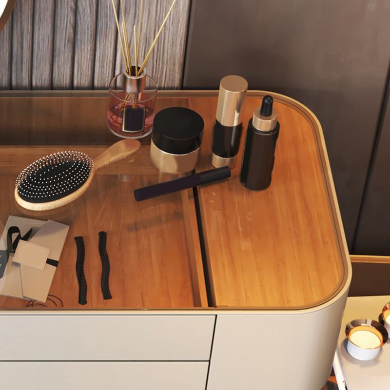 30.70" High Makeup Vanity Desk White Vanity Tables with Drawer