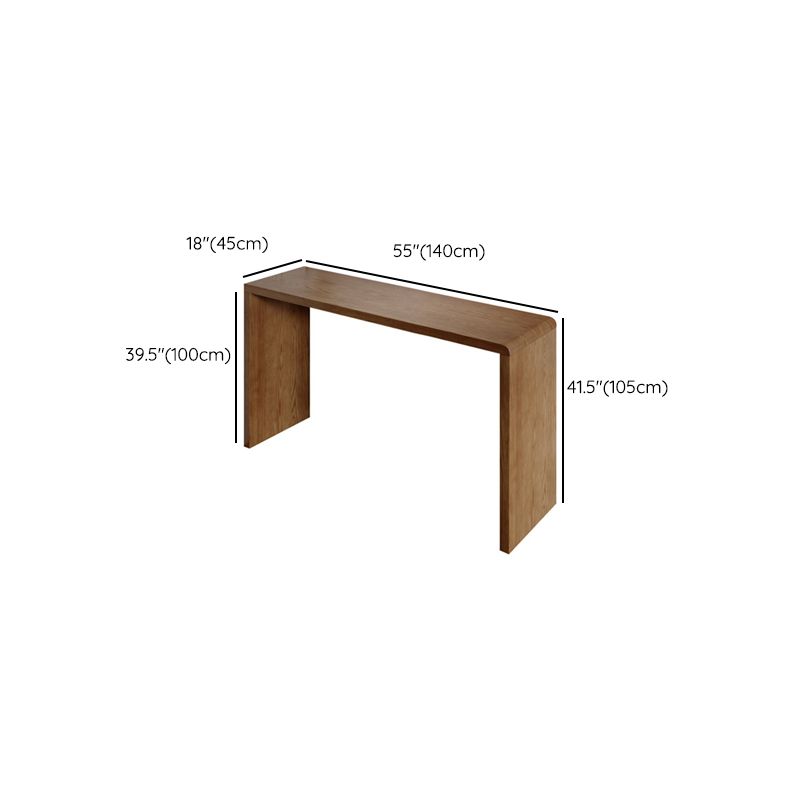 Contemporary Solid Wood Rectangle Bistro Bar Desk for Living Room