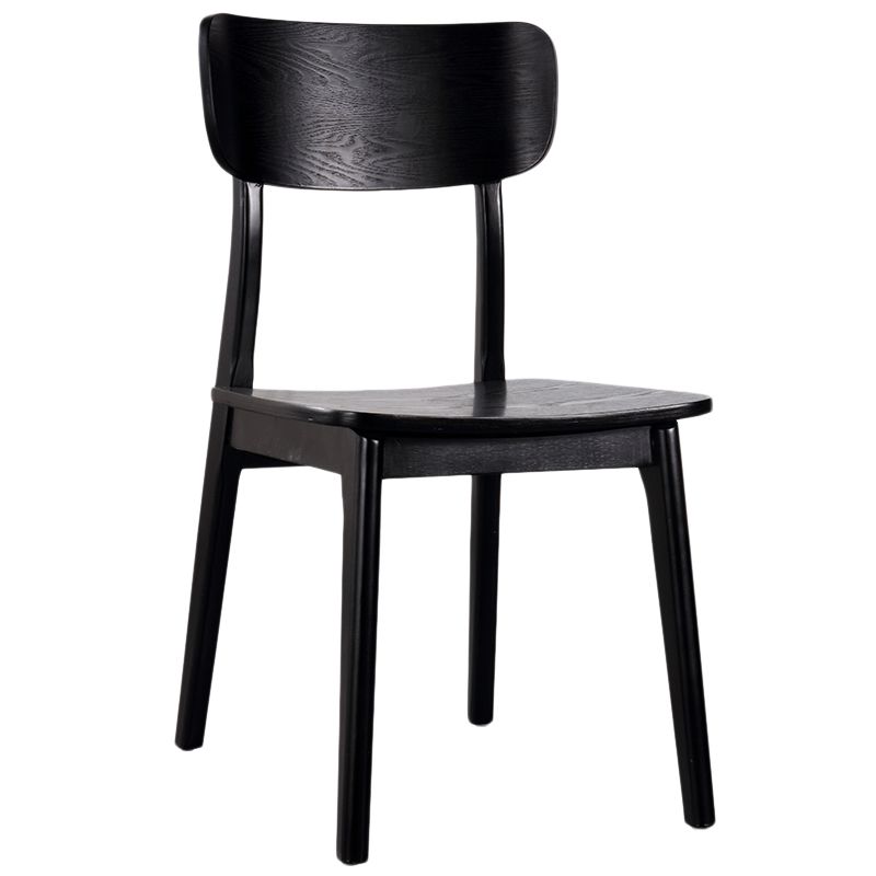 Contemporary Style Chair Armless Chair for Kitchen with Wood Legs