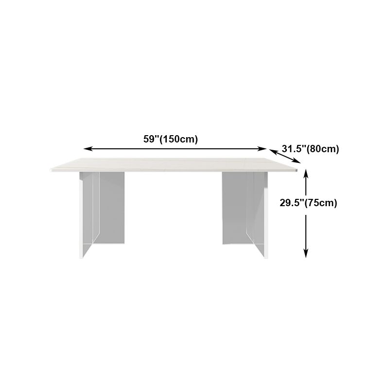 Modern 1/5/7 Pieces Dining Set Rectangle Stone Dining Table for Dining Room