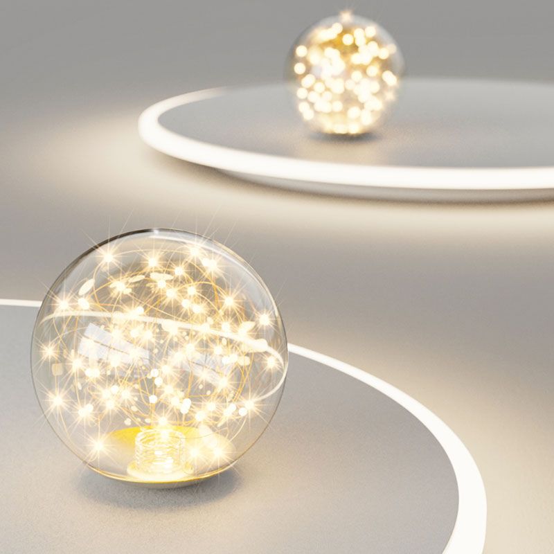 Weiße Minimalismus-Einbauleuchten aus Klarglas für Schlafzimmer