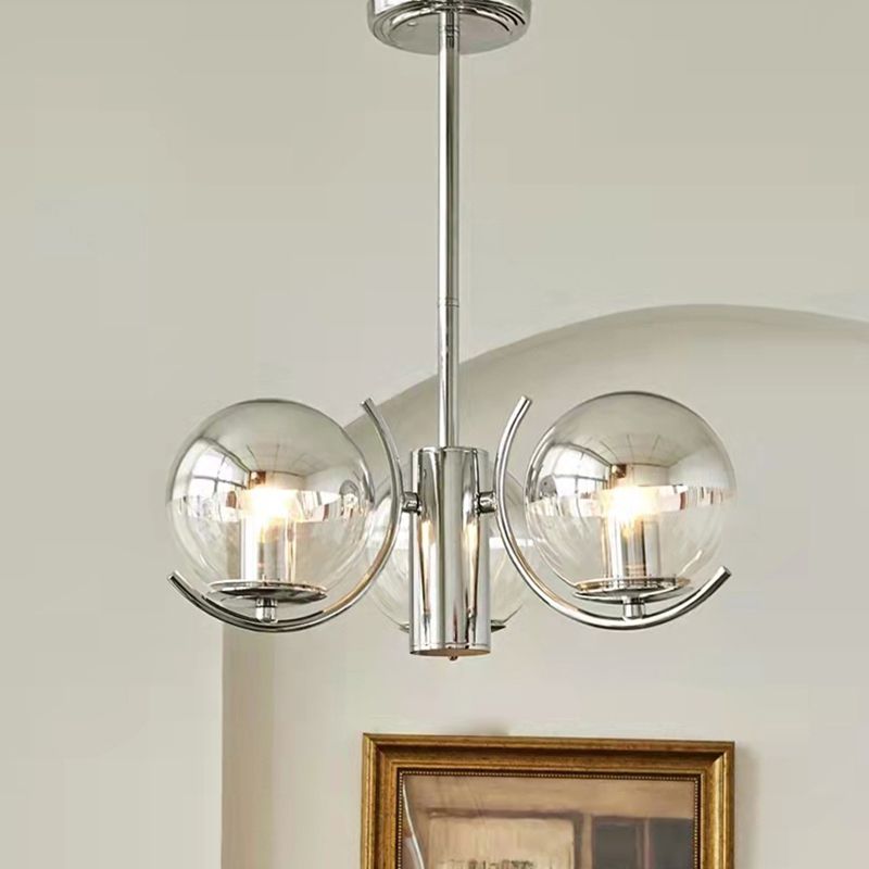 Modern Style Chandelier Household Glass Hanging Light for Sitting Room