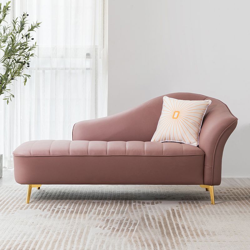 Contemporary Flared Arms Accent Chair One Armed Faux Leather Chaise