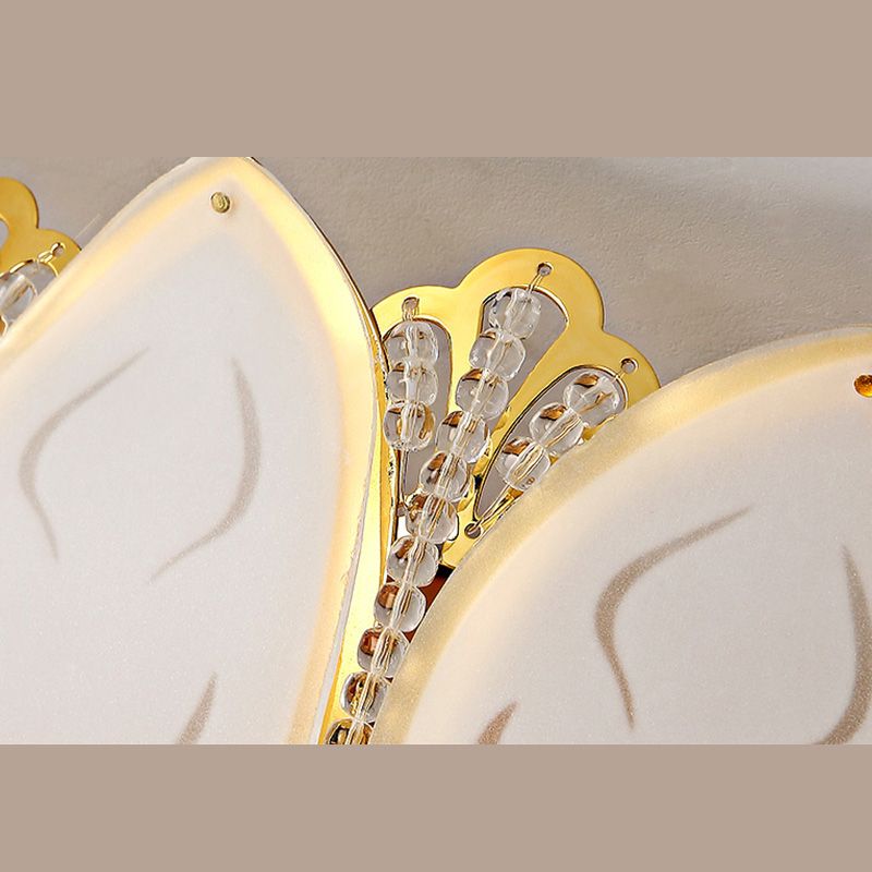 Fleur cristal encastré plafonnier style moderne or encastré luminaire