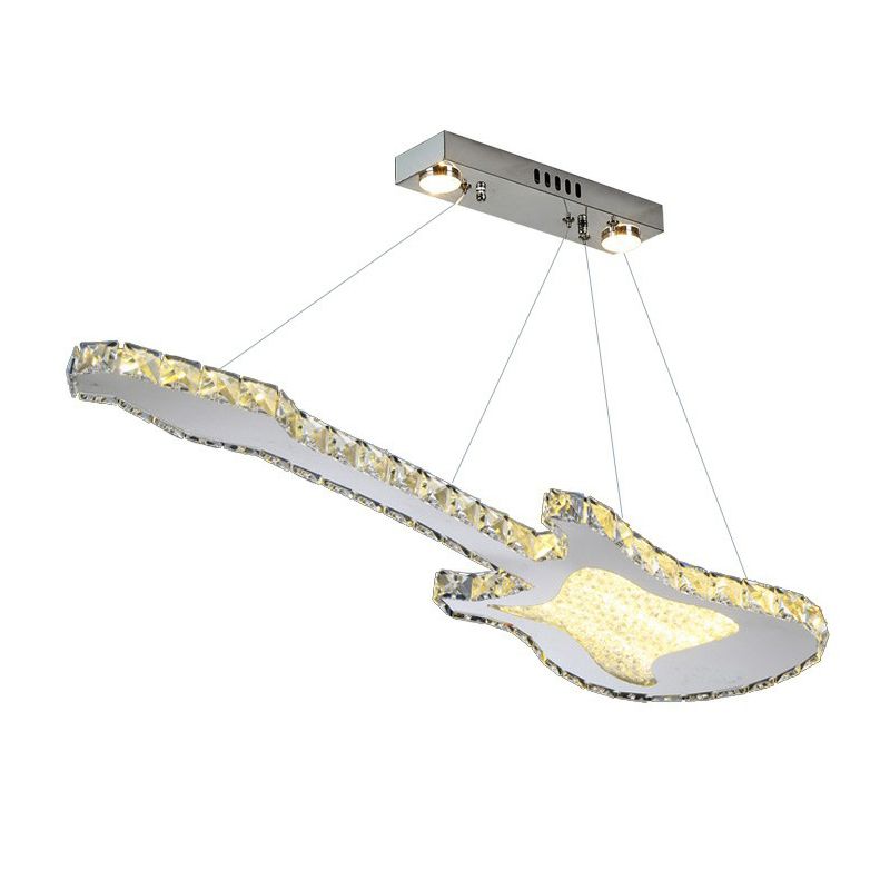 Lampada per chitarra creativa minimalista a forma di ciondolo a sospensione Crystal Dining Room lampadario Luce in chiaro