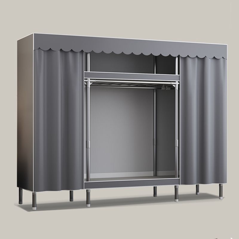 Modern Style Wardrobe Metal 2-Teir Wardrobe Closet for Bedroom