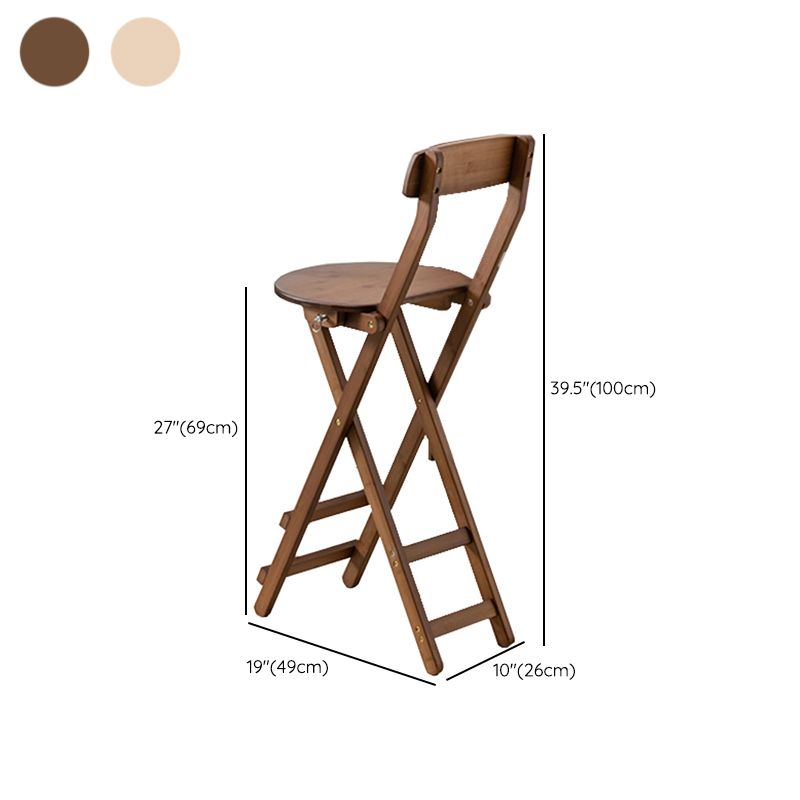 Wood Bar Pub Table Set 1/3 Pcs Folding Bar Table and Stools in Brown and Natural