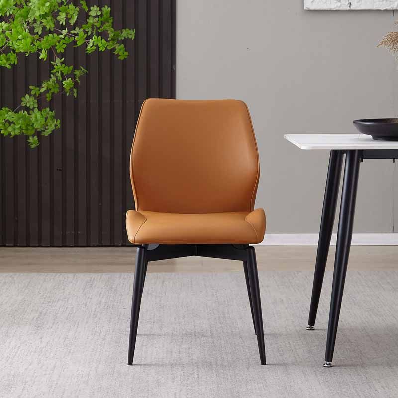 Sillas de comedor de estilo moderno, sillas laterales de metal sin brazos para cocina