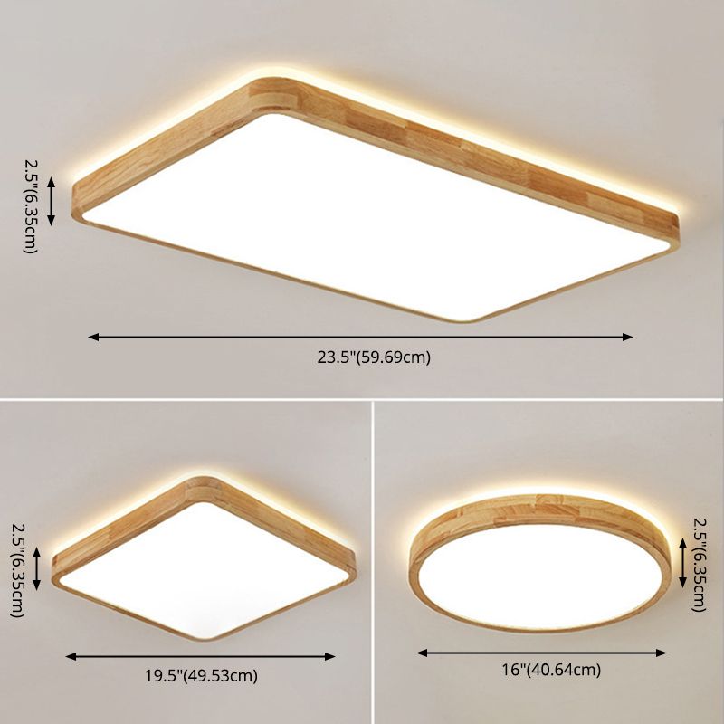 Moderne inbouw plafondverlichtingsarmaturen Houten plafondlamp