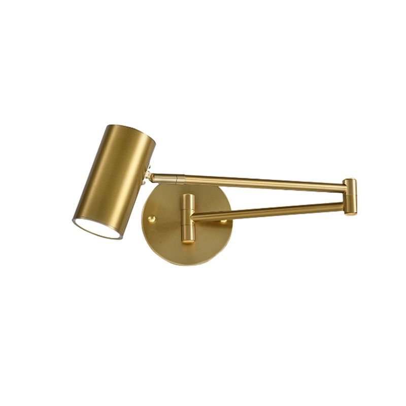 Modern Metal Wall Light Geometric Swing Arm Wall Sconce for Living Room