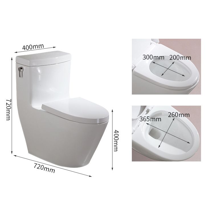 Traditional Seat Included One Piece Toilet Floor Mounted Toilet Bowl for Washroom