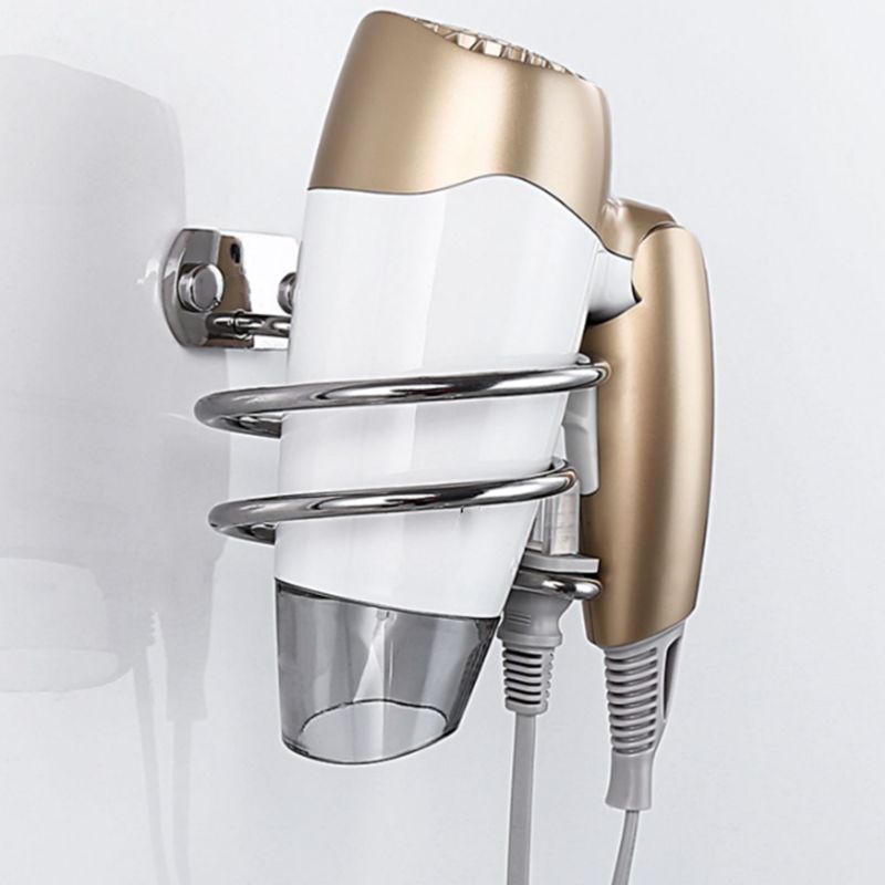 Contemporary Bathroom Accessories Hardware Set in Silver with Towel Bar