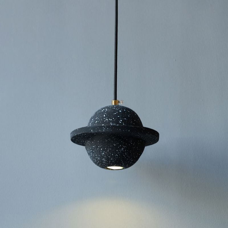 Colgante de iluminación en forma de redonda cemento moderno 1 colgante de caída de luz