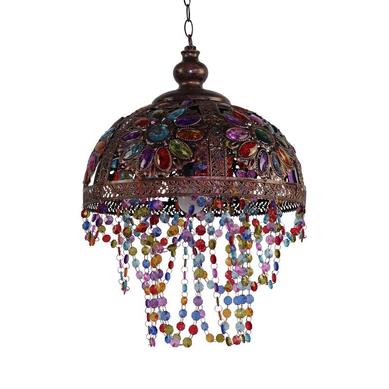 1 leichte Anhänger leichte Art Deco Dome Dom Metall Deckenhänge in Silber/Rost für Wohnzimmer