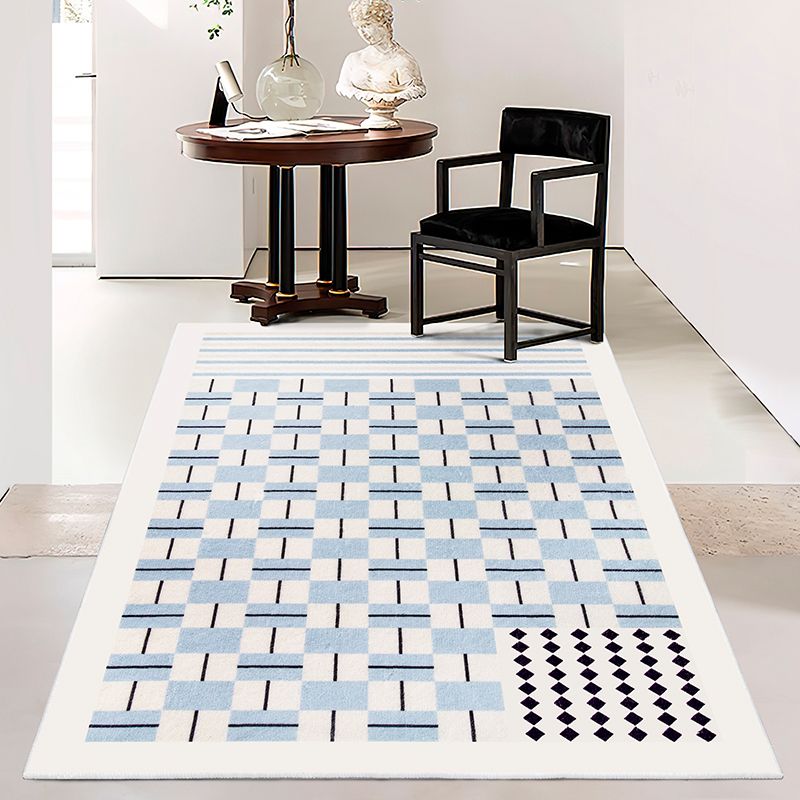 Brown Modern Carpet Polyester Geometric Pattern Area Rug Stain Resistant Rug for Drawing Room