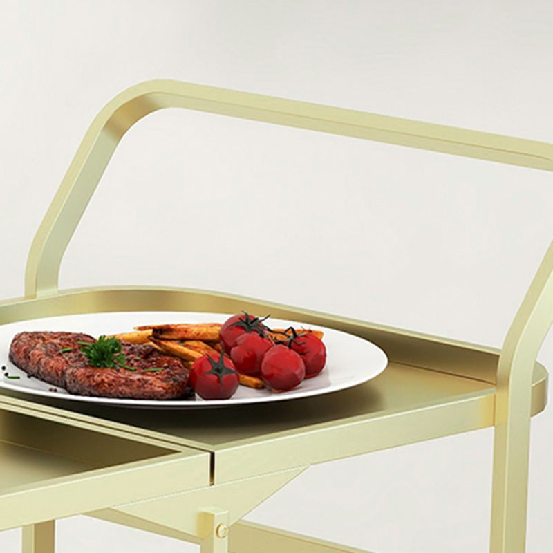 35.43"H Rectangular Prep Table Modern Style Metal Folding Prep Table