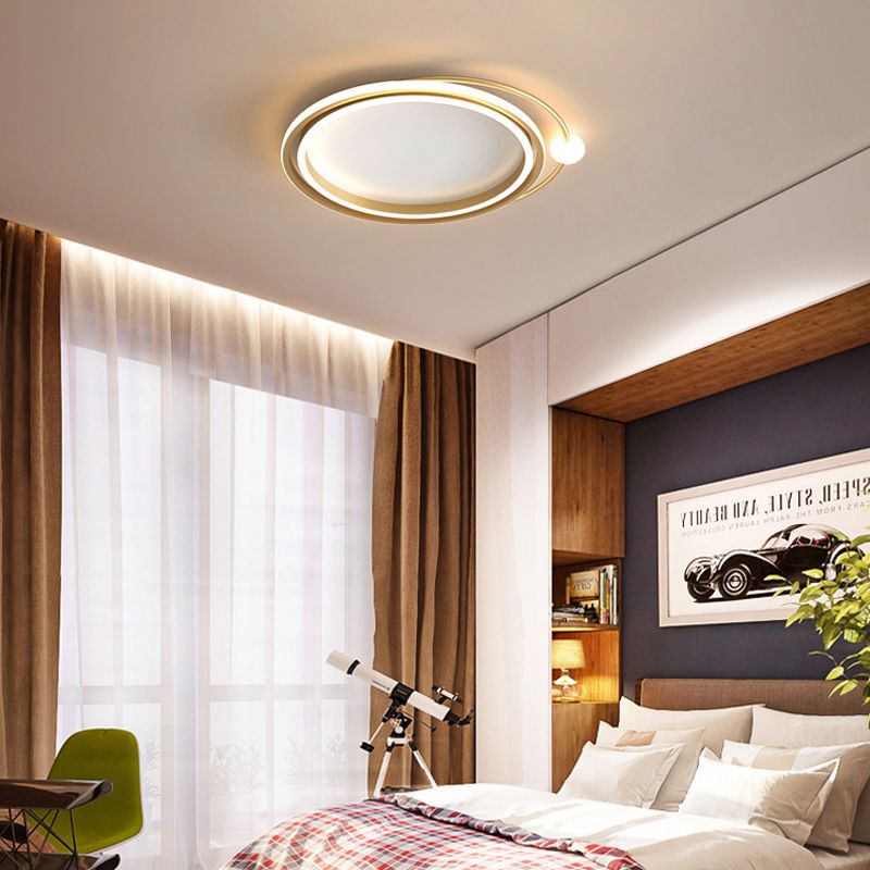 2,3-inch ultradunne cirkels LED-plafondlamp Hedendaags minimalisme Aluminium verlichtingsarmatuur voor slaapkamer