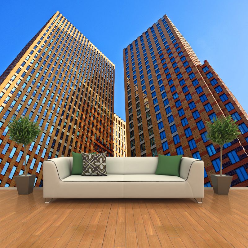 Modern Style City Building View Mural Wallpaper Meeting Room Living Room Home Decor