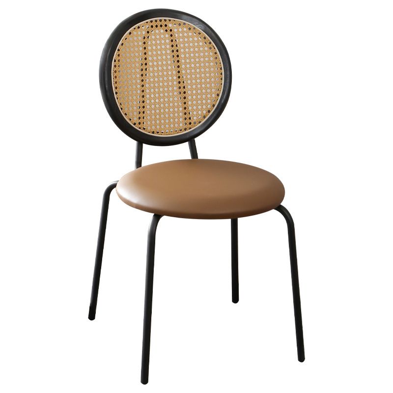 Contemporary Dining Side Chair PU Leather Stacking Side Chair