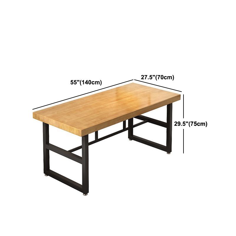 Industrial Dinning Table with Wood Rectangle Dining Table for Home