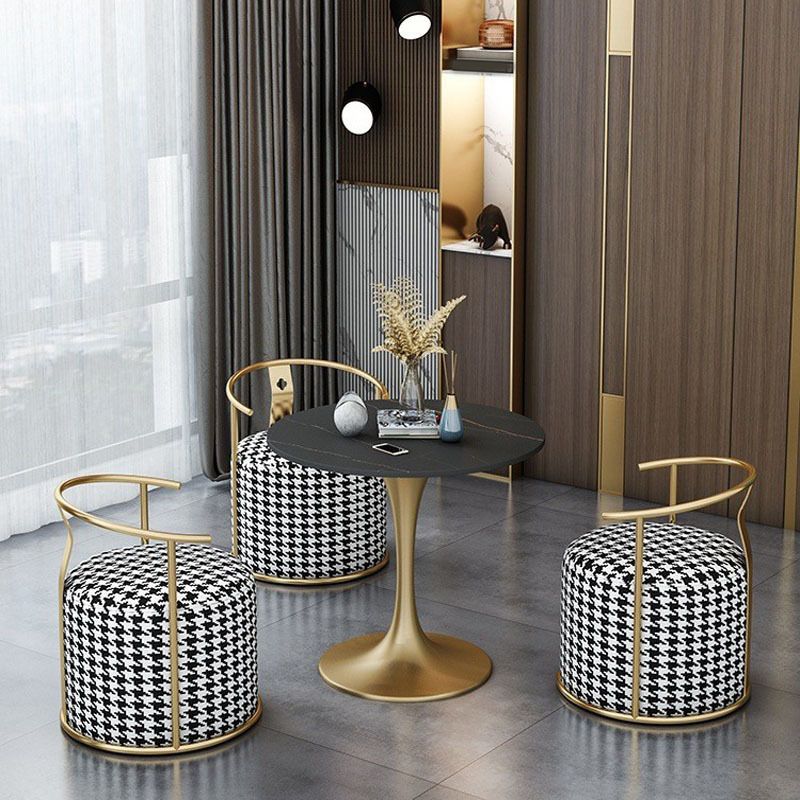 Glossy Black Dining Table Set 1/2/4/5 Pieces Glam Dinette Set with Padded Chairs