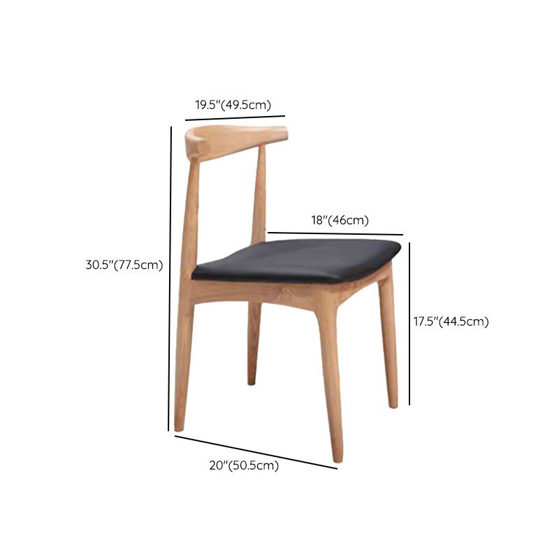 1/3/5 Pieces Modern Dining Set Solid Wood Round Table with Leather Chairs