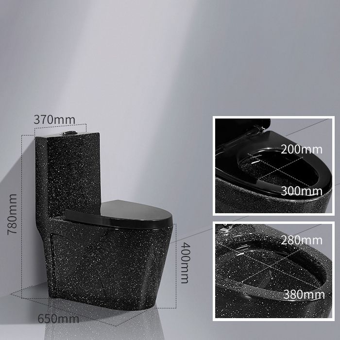 Traditional All-In-One Toilet Bowl Floor Mounted Black Urine Toilet for Bathroom