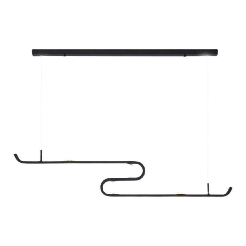 Linéaire forme d'îles lumières modernes metal 4 luminaires d'éclairage pendentif léger