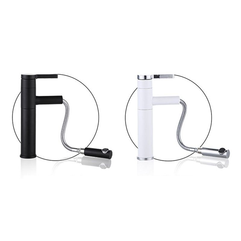 Modern Bathroom Sink Porcelain Right Basin with Pop-Up Drain and Faucet Wash Stand