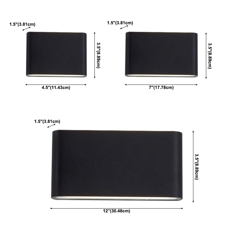 Square Shape Metal Wall Sconce Modern Style 2-Light Wall Mounted Lighting