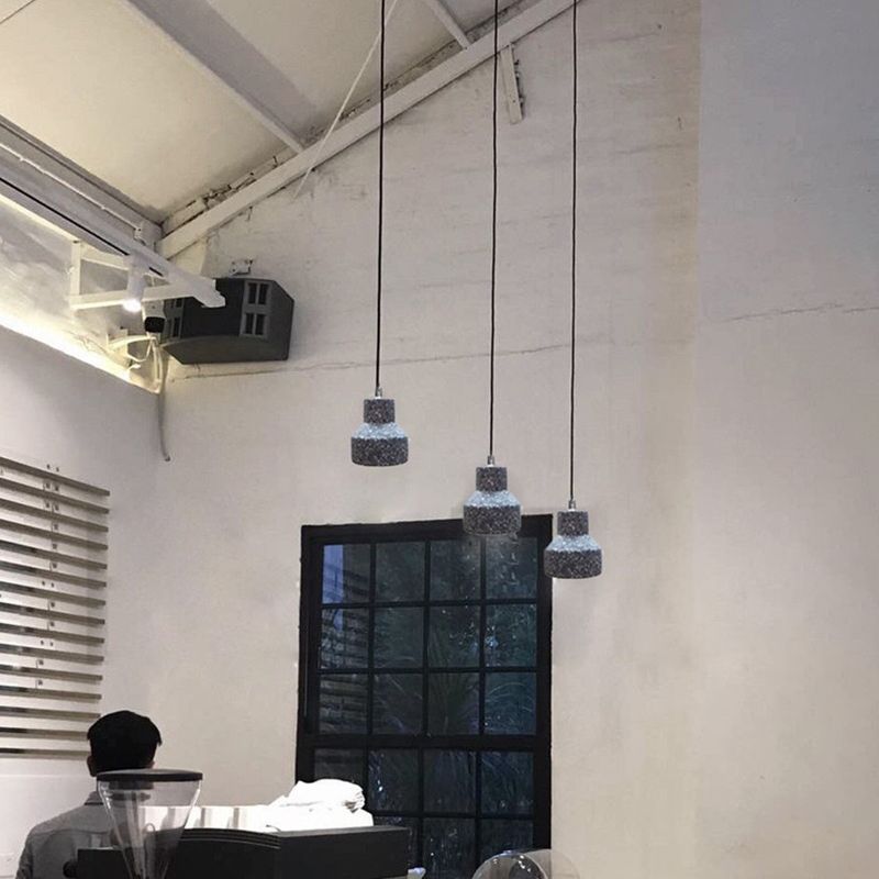 Estilo nórdico Minimalismo Lámpara colgante de terrazo 1 Light Creative dormitorio Fije de iluminación