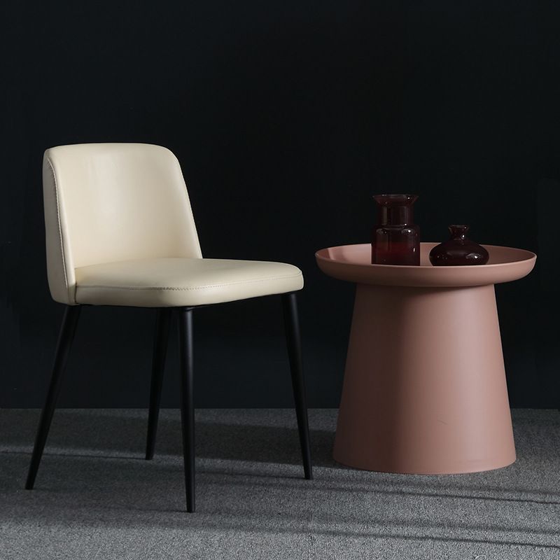 Sillas de comedor tapizadas sin brazos de estilo industrial Sillas de comedor con respaldo sólido (juego de 2)