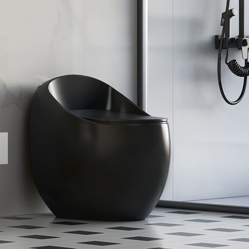 Modern Seat Included One Piece Toilet Round Floor Mounted Toilet Bowl for Washroom