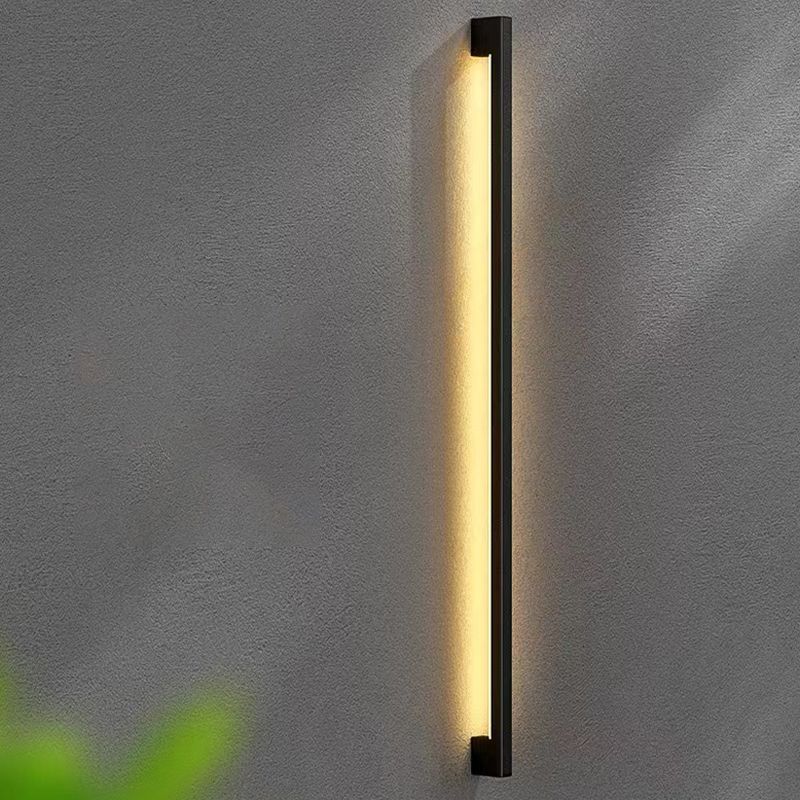 Single Modern Black/Golden Wall Mounted Sconce Linear Wall Light for Living Room