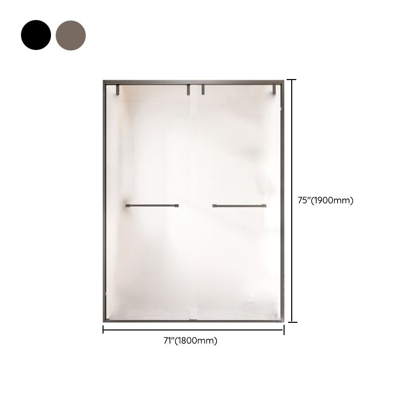 Simple In-line Shower Door Glass and Metal Bathroom Shower Bath Door