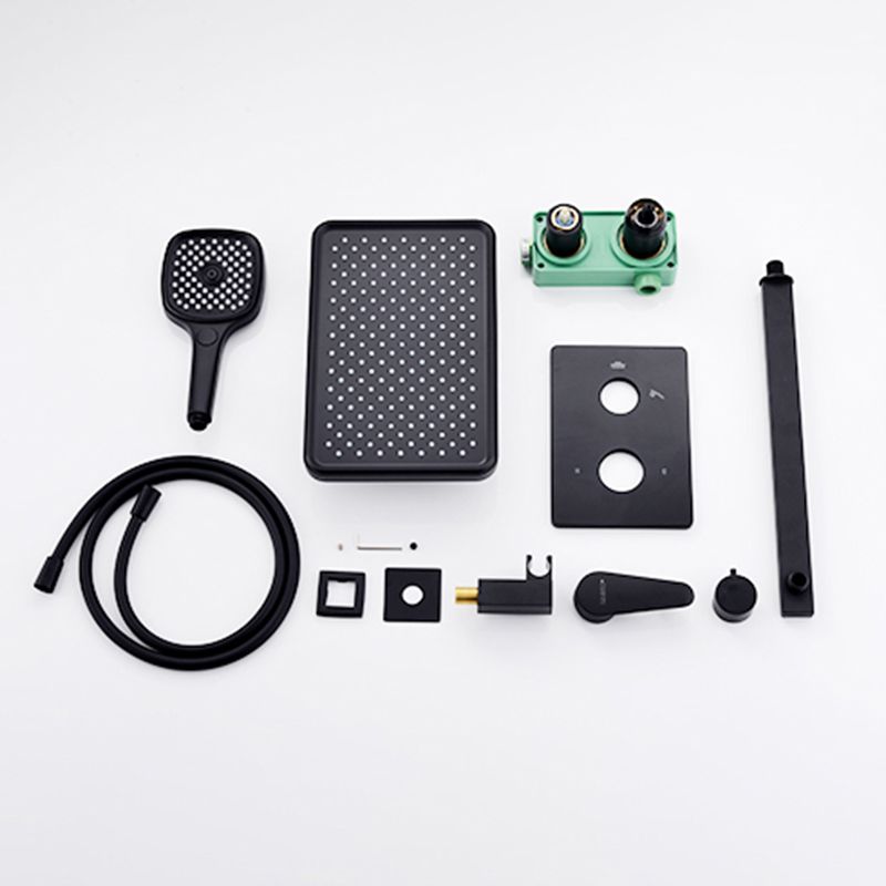 Modern Style Shower System Spot Resist Copper Wall Mounted Shower System