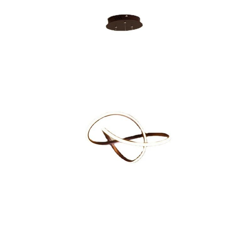 Modern Twist Suspended Lighting Fixture Metallic Pendant Lighting Fixtures for Restaurant