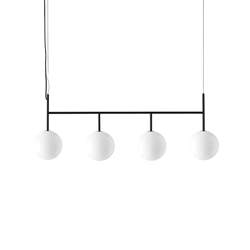 Moderne Esselinsel Leichte runde Glasschatten Hängende Leuchte für Esszimmer