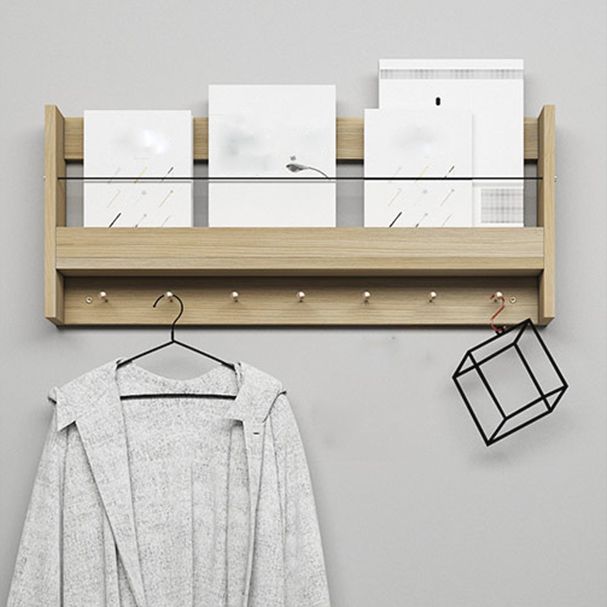 Contemporary Wood Bookshelf Closed Back Wall Mounted Bookcase for Home Office