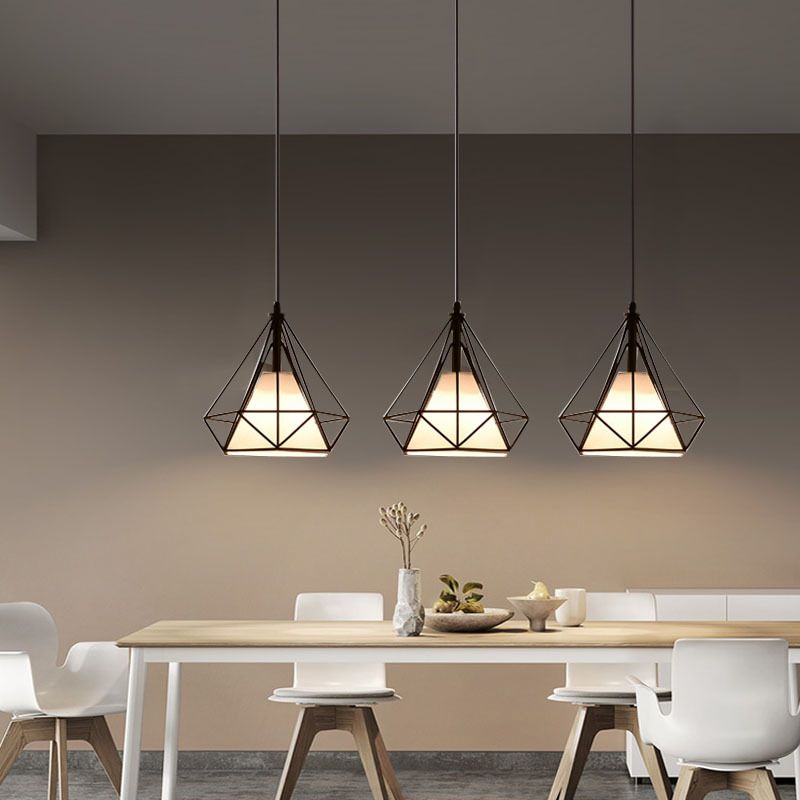 Diamond Iron Cluster Anhänger Beleuchtung moderne minimalistische Hanglampe für Esstisch