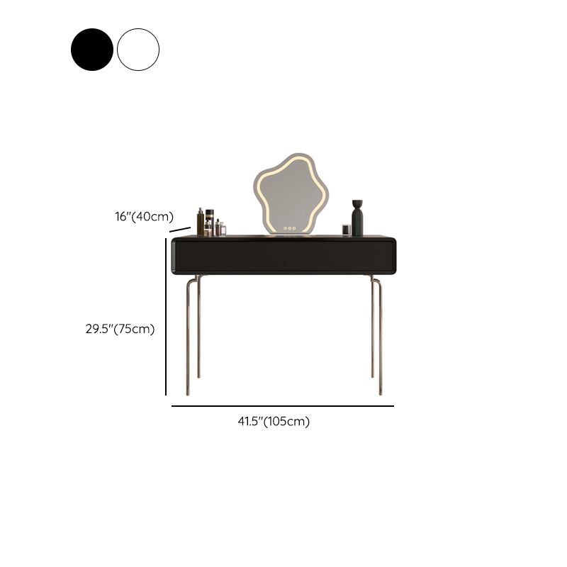 Wood Standing Makeup Vanity Set Lighted Mirror Makeup Vanity