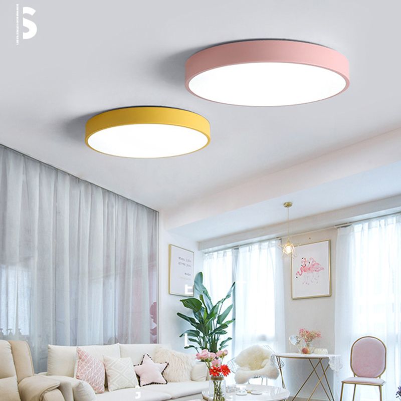 Moderne stijl rond inbouwmontage Plafondverlichting Metaal 1 Licht Led-inbouwlamp