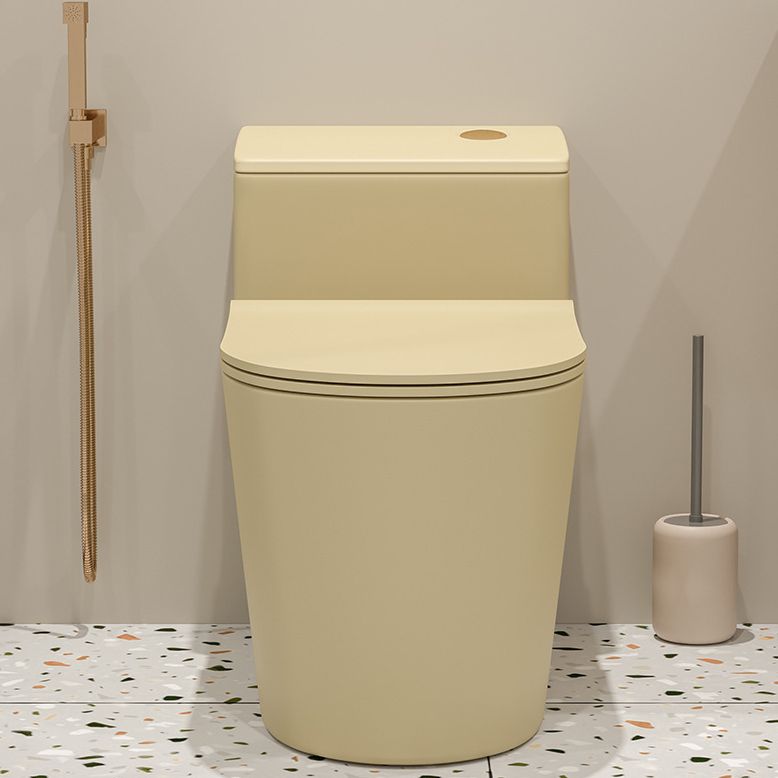Traditional Skirted Toilet Floor Mount One-Piece Flush Toilet with Slow Close Seat